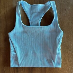 The North Face Women's Ribbed Light Blue Sports Tank Top, EUC